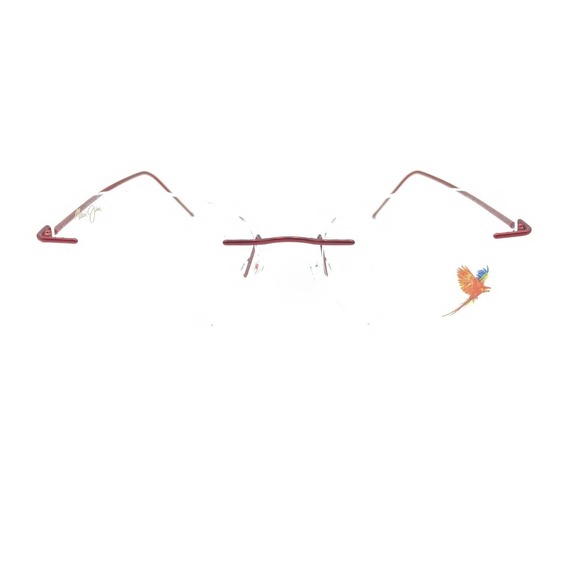 Maui Jim NEW MJO 2006-35M Red Rimless Eyeglasses Frames 49-16 140 Japan Designer - Picture 6 of 12